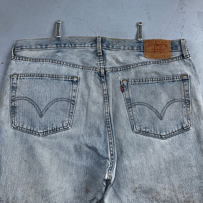 Levis 501 Vintage Y2K XX Straight Leg Jeans 90s Blue Light Wash 40x30 Act 40x29