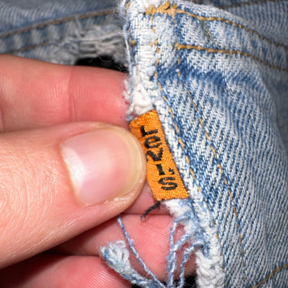Levis 505 Vintage 90s Mexico Orange Tab Jeans 38x32 Blue Light Wash Act 36x30