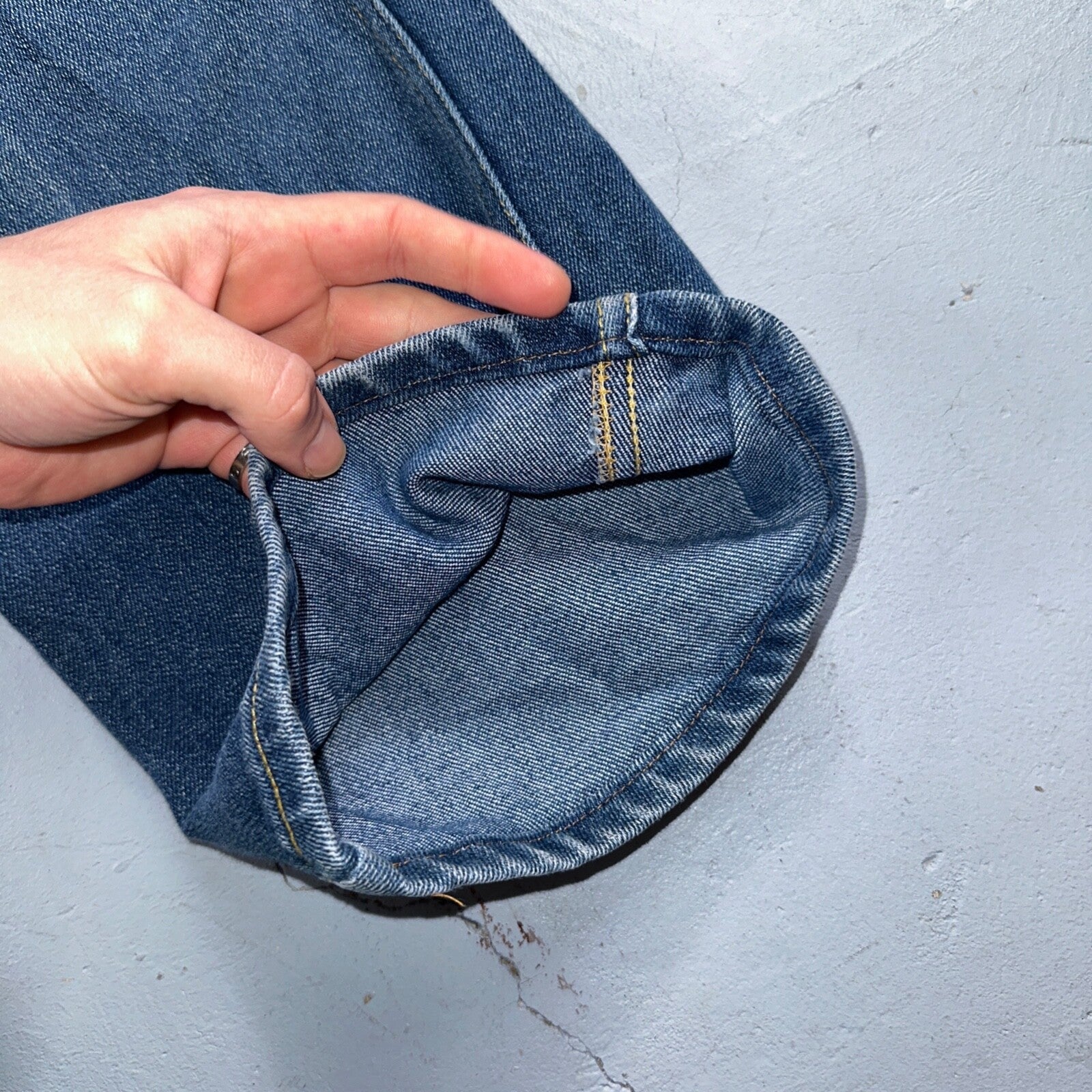 Lee VTG 80 Riders Denim Boot Cut Flare Jeans USA 34x31 Med Wash Cowboy 1980s