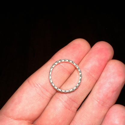 VTG Forget Me Not Sterling Silver??? Wedding ANNIVERSARY Band Ring Cute
