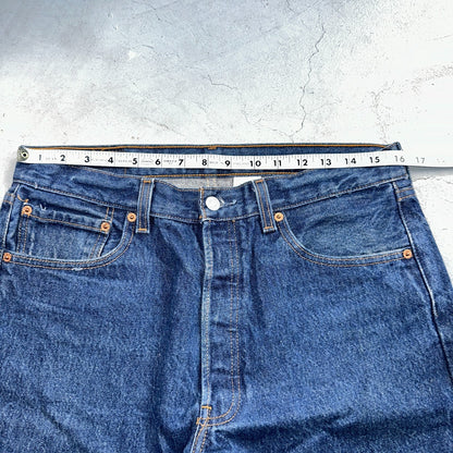Levis 501 Vintage Y2K 90s XX Straight Leg Jeans Blue Med Wash 34x31 Act 32x27