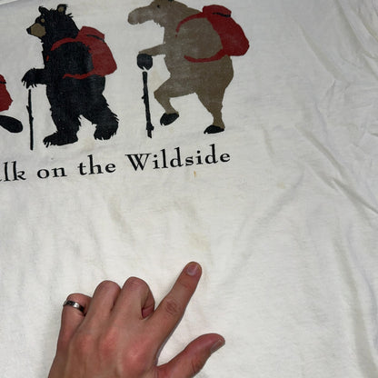 VTG Y2K Adirondack Mountains Walk On The Wild Side T Shirt XL Animals Lot 2