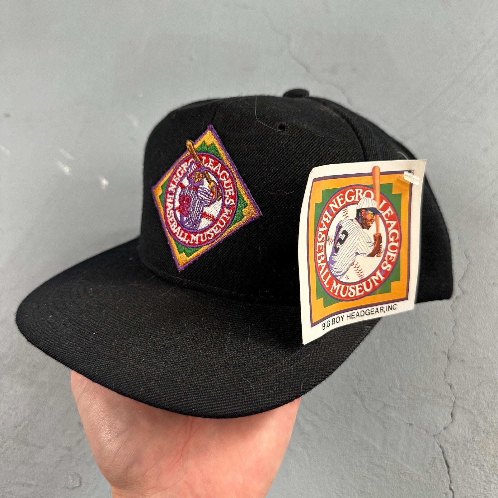 Vtg Big Boy Headgear Hat Kansas City KC Monarchs Strapback Negro League MLB Cap