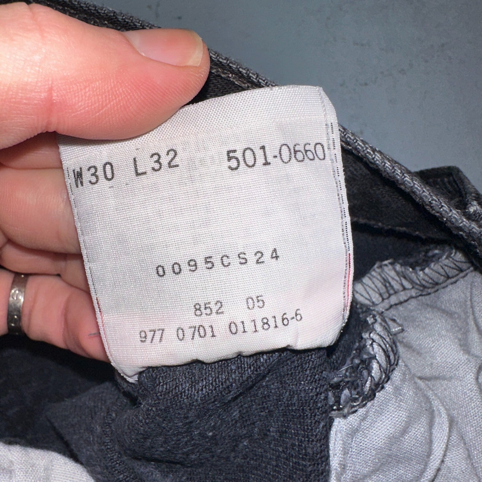 Levis 501 Vintage Y2K XX Straight Leg Jeans 90s Black Wash 30x32 Act 28x30