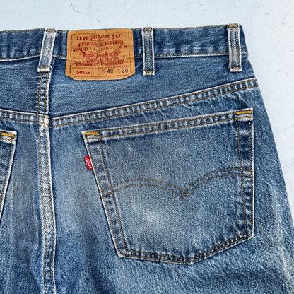 Levis 501 Vintage 90s USA XX Straight Leg Jeans Blue Med Wash 40x30 Act 36x27