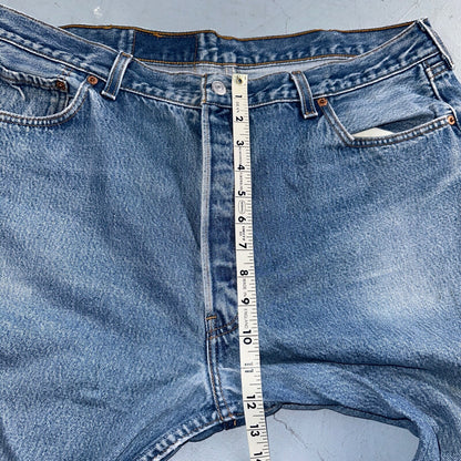 Levis 501 Vintage 90s USA XX Straight Leg Jeans Blue Med Wash 42x32 Act 38x27