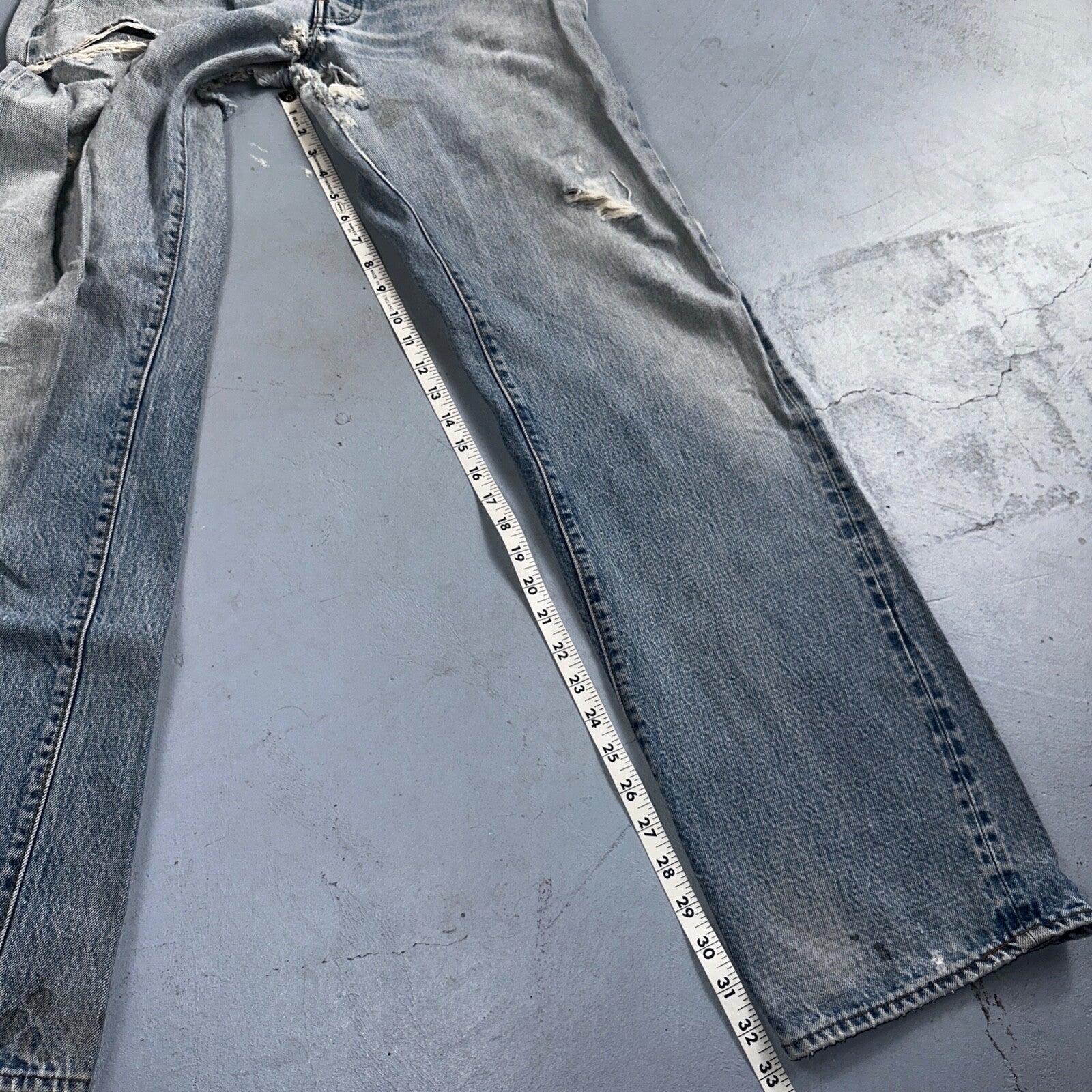 Levis 501 Vintage 80s Redline Selvedge USA XX Jeans Light Wash 35x38 Act 32x33