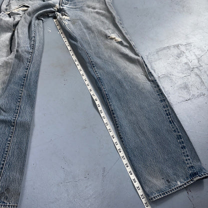 Levis 501 Vintage 80s Redline Selvedge USA XX Jeans Light Wash 35x38 Act 32x33
