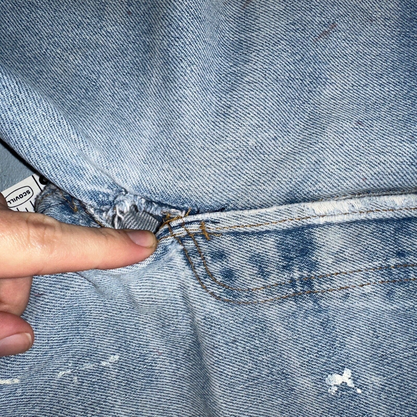 Levis 501 Vintage 80s USA XX Straight Leg Jeans Blue Thrashed 33x38 Act 31x33