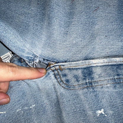 Levis 501 Vintage 80s USA XX Straight Leg Jeans Blue Thrashed 33x38 Act 31x33