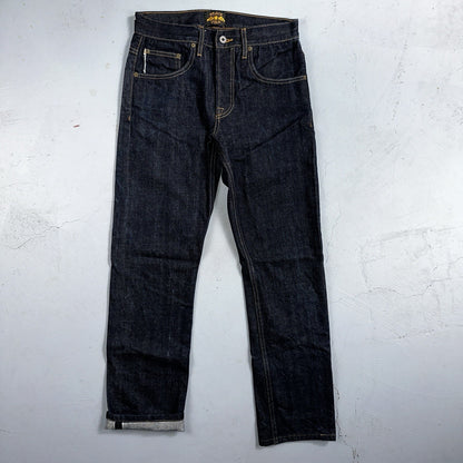 Brave Star Jeans Mens 30x30 Blue Selvedge Cone Denim Dark Wash Button Fly