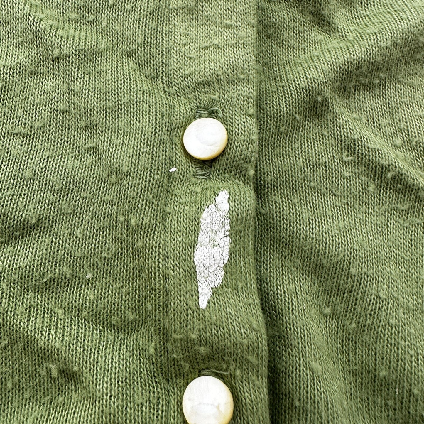 Vintage USA Rockabilly Womens Cardigan 60s 70s Top Green Thrashed Kurt Cobain