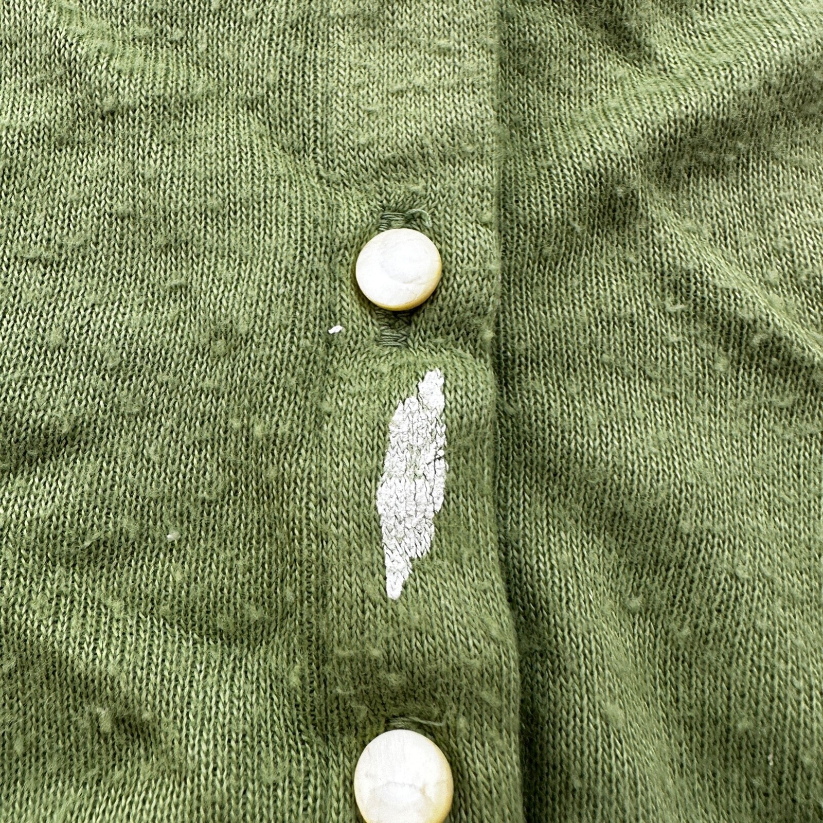 Vintage USA Rockabilly Womens Cardigan 60s 70s Top Green Thrashed Kurt Cobain