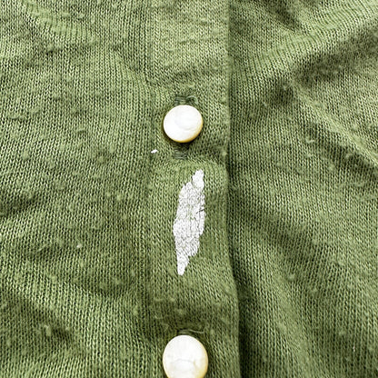 Vintage USA Rockabilly Womens Cardigan 60s 70s Top Green Thrashed Kurt Cobain