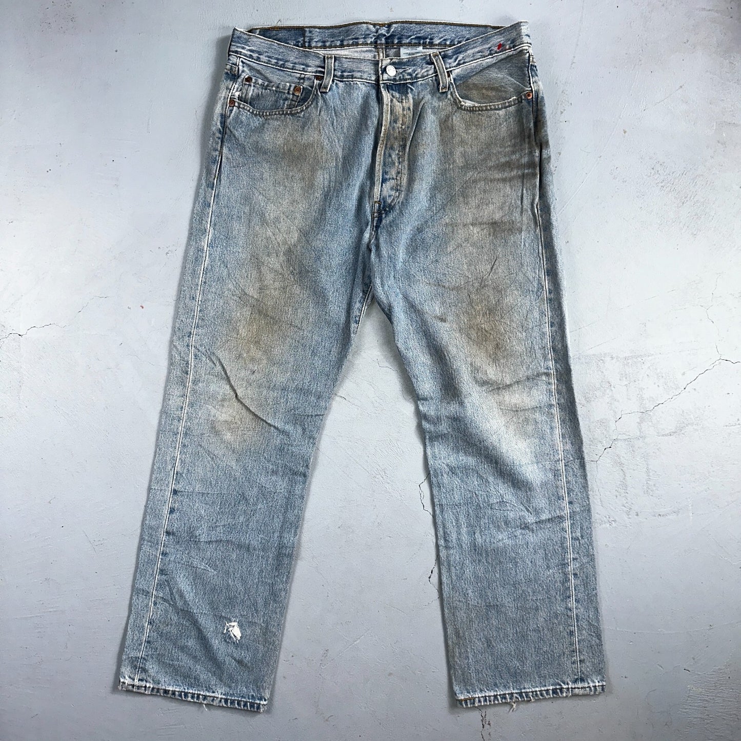 Levis 501 Vintage Y2K XX Straight Leg Jeans 90s Blue Light Wash 36x30 Act 35x29