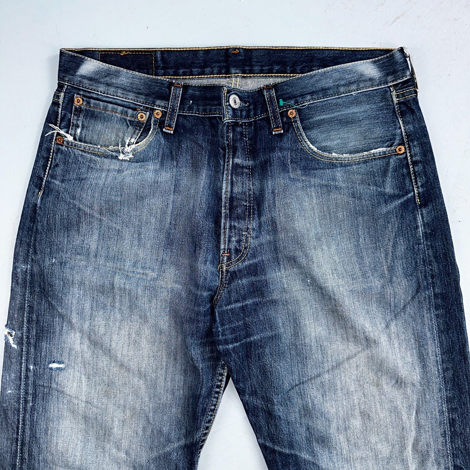 Levis 501 Vintage Y2K XX Straight Leg Jeans Blue Med Wash 34x34 Act 32x30