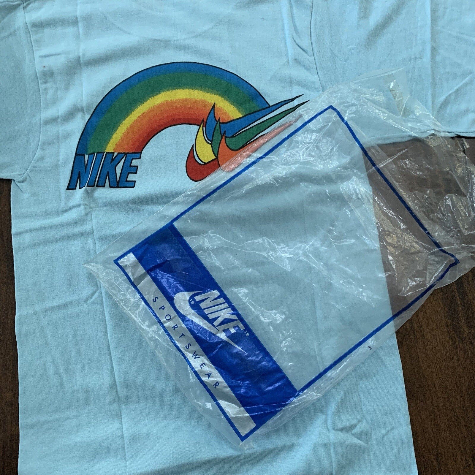 Nike Vintage T Shirt Mens S Rainbow Swoosh Pride Japan Geisha 80s LGBTQ Europe