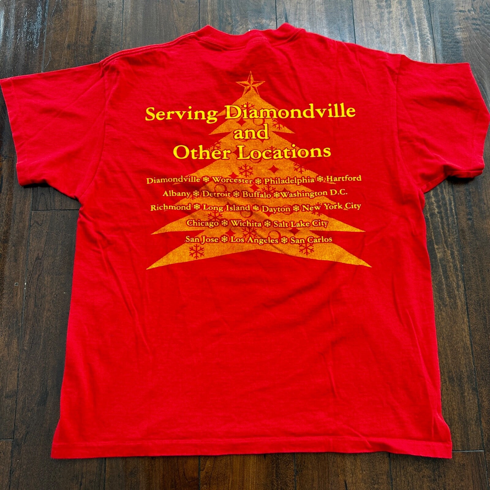 Voo Dog Too Cafe Oregon Vintage T Shirt LA Single Stitch Delta USA 90s Food