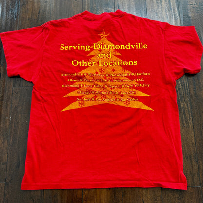 Voo Dog Too Cafe Oregon Vintage T Shirt LA Single Stitch Delta USA 90s Food