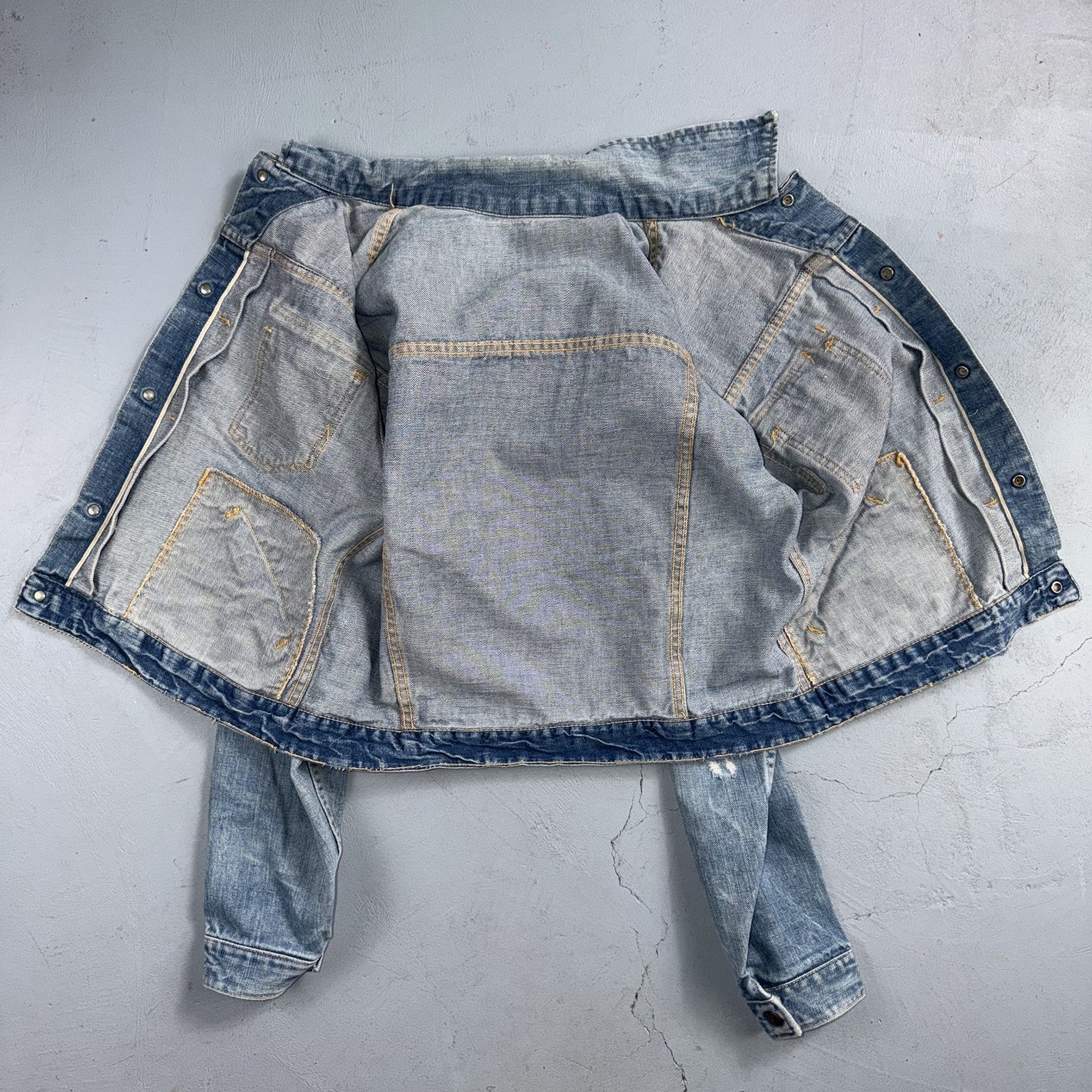 VTG Penneys Ranch Craft Selvedge Denim Jacket Cotton Type 2 Rockabilly 60s