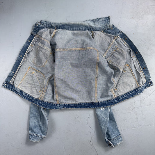 VTG Penneys Ranch Craft Selvedge Denim Jacket Cotton Type 2 Rockabilly 60s