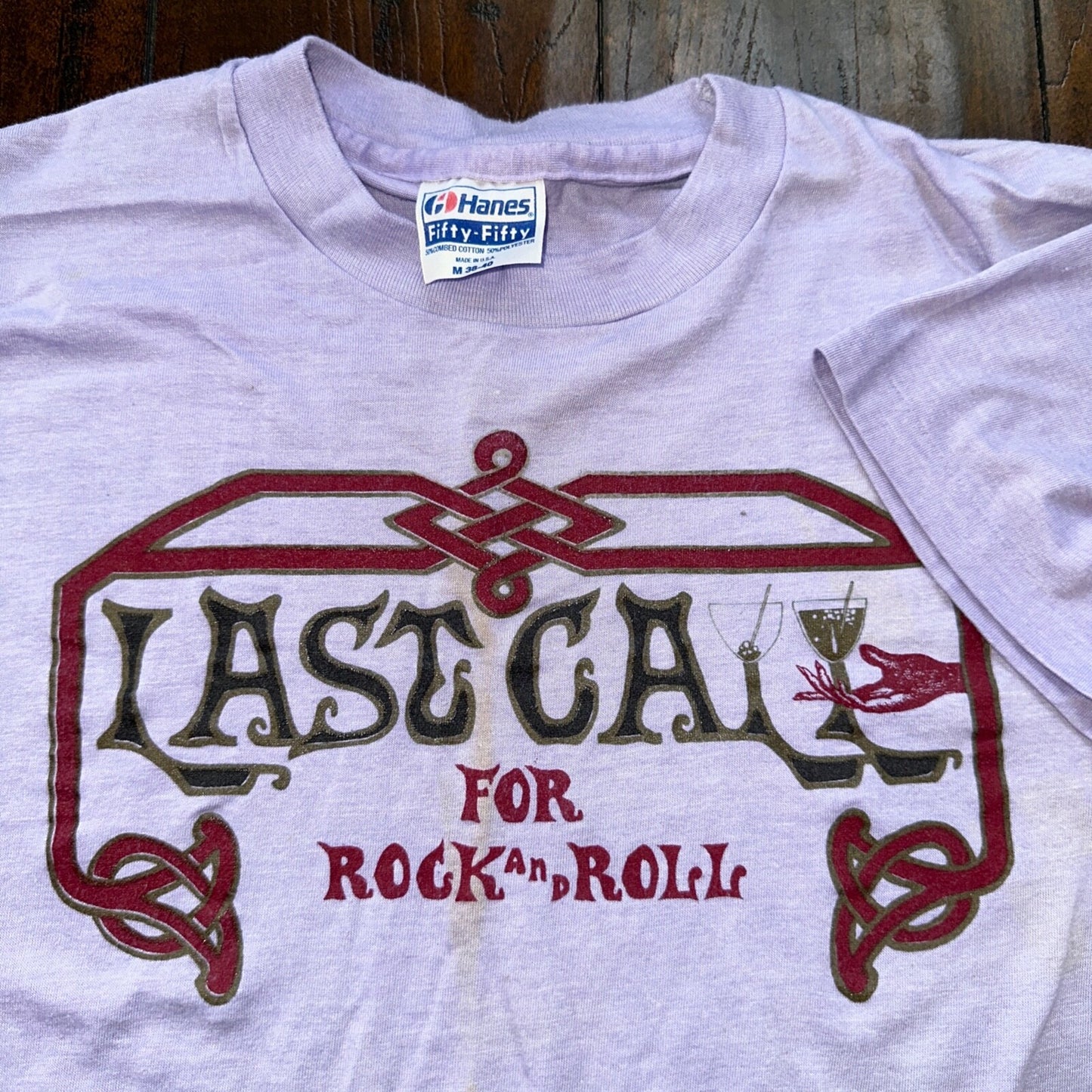 Rock N Roll Last Call Music Vintage T Shirt Hanes Single Stitch Party Beatles