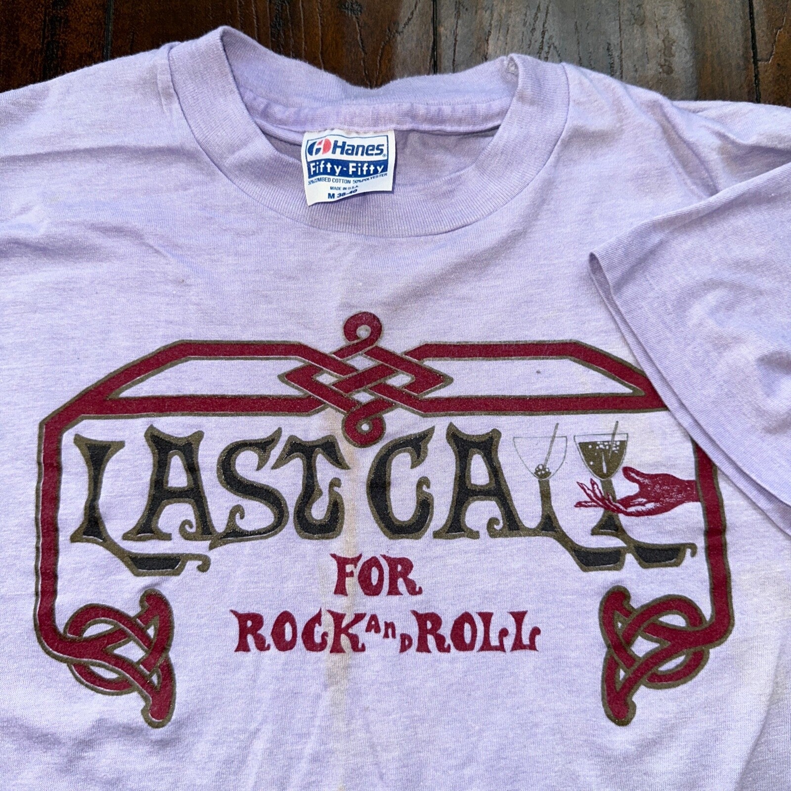 Rock N Roll Last Call Music Vintage T Shirt Hanes Single Stitch Party Beatles