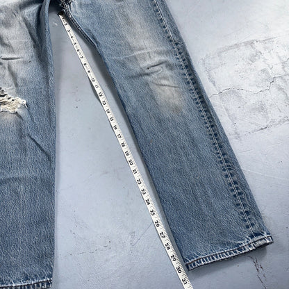 Levis 501 Vintage 90s XX Straight Leg Mexico Jeans 34x36 Light Wash Act 31x30