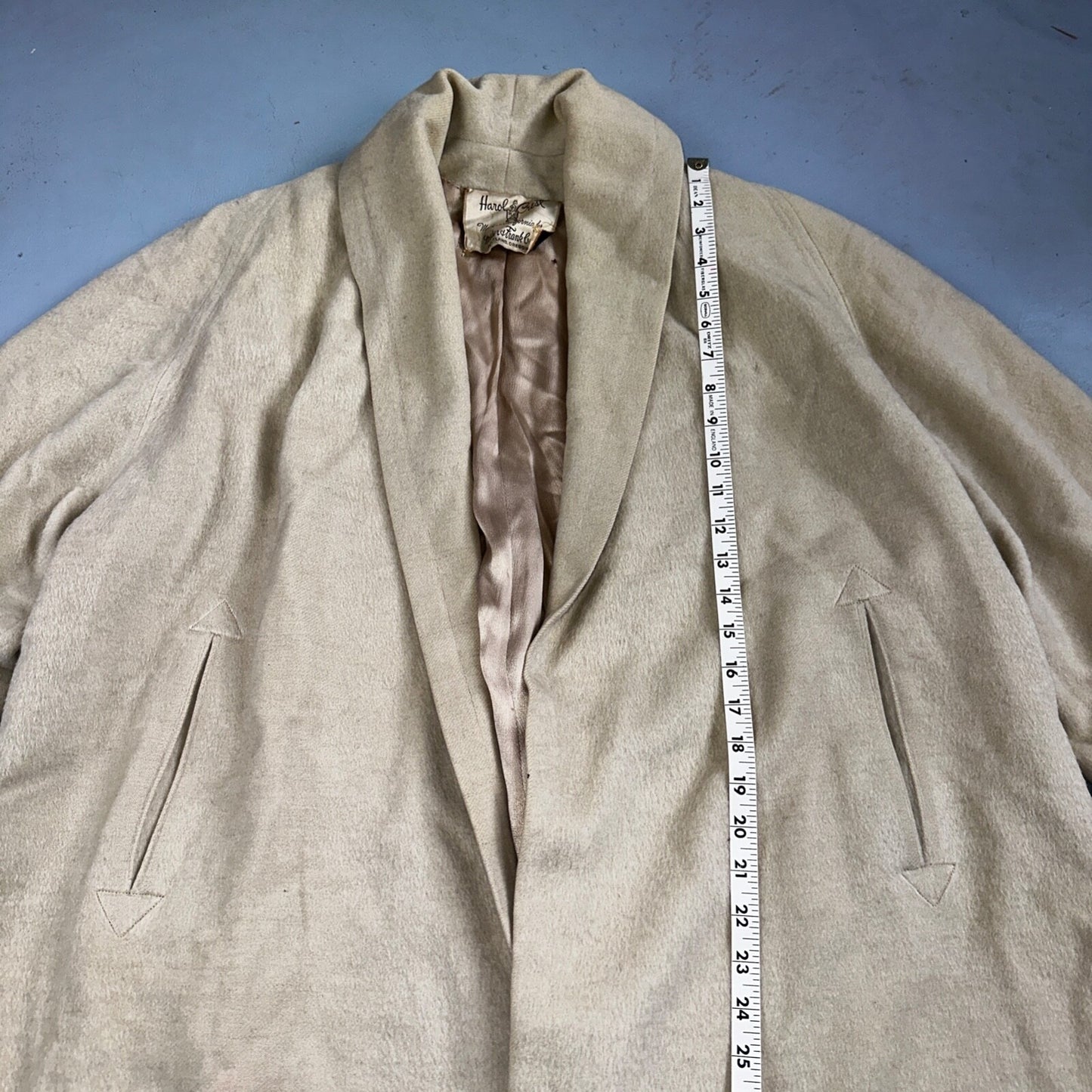 VTG 60s Forstman Beige Penny Lane Pure Wool Harol Crest California Rockabilly