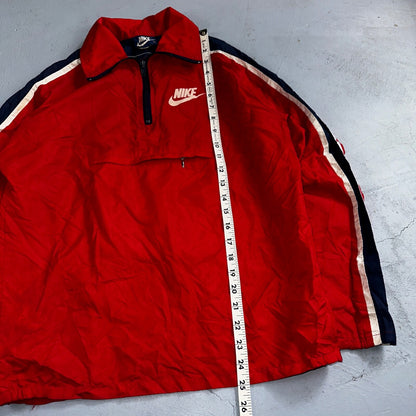 Nike 1980s Blue Tag Vintage Jacket Nylon 70s Windbreaker Running Front Youth XL