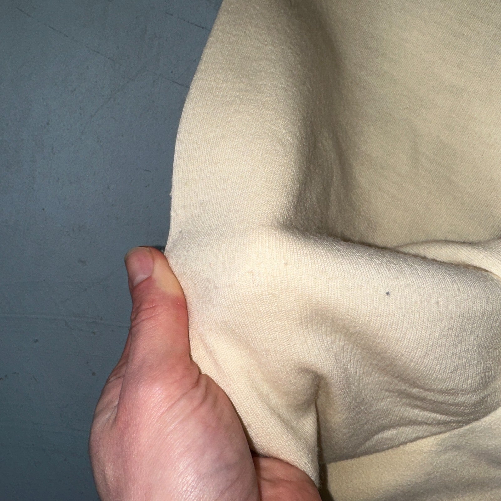 VTG St. Croix Knits Zephyr Wool Cardigan Size L Ivory Old Money Academia Preppy