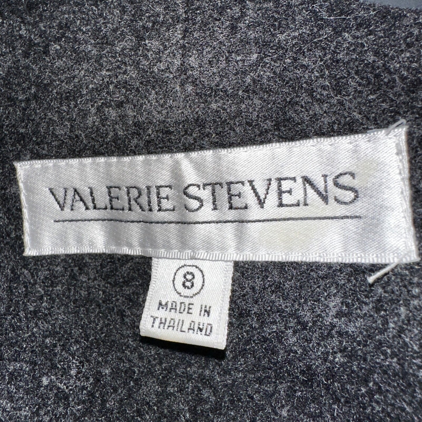 Vintage Valerie Steven’s Gray Black Wool & Cashmere Blend Blazer Women’s Sz 8