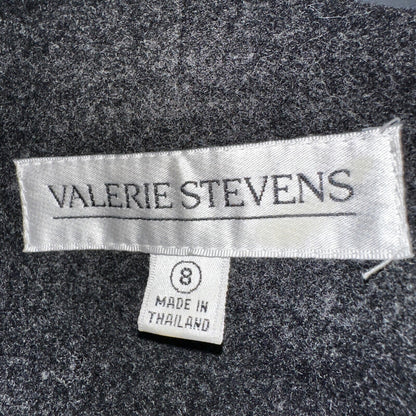 Vintage Valerie Steven’s Gray Black Wool & Cashmere Blend Blazer Women’s Sz 8