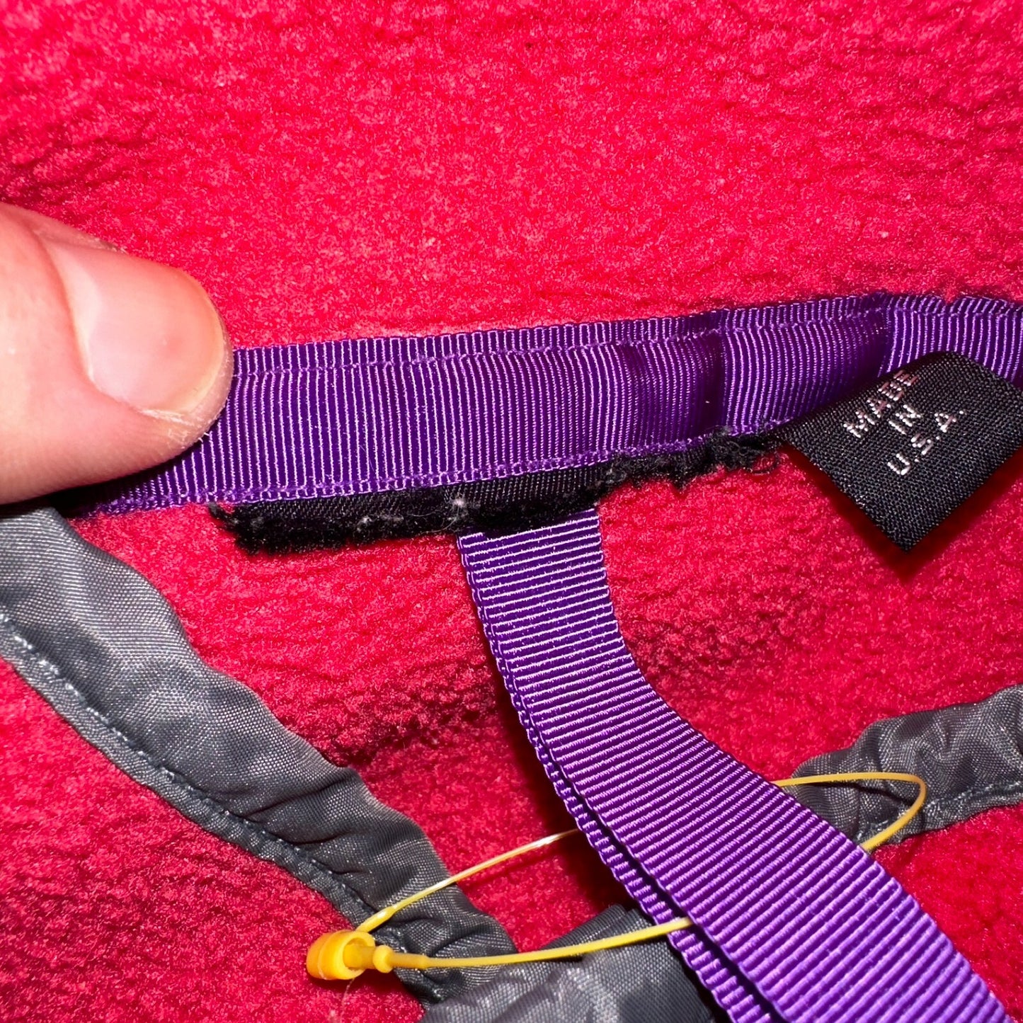 PATAGONIA Rare Vintage Snap-T Pullover Fleece Jacket 90s USA Made Pink Gray SZ M