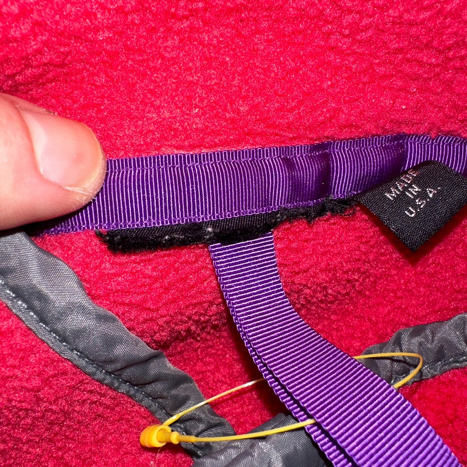 PATAGONIA Rare Vintage Snap-T Pullover Fleece Jacket 90s USA Made Pink Gray SZ M