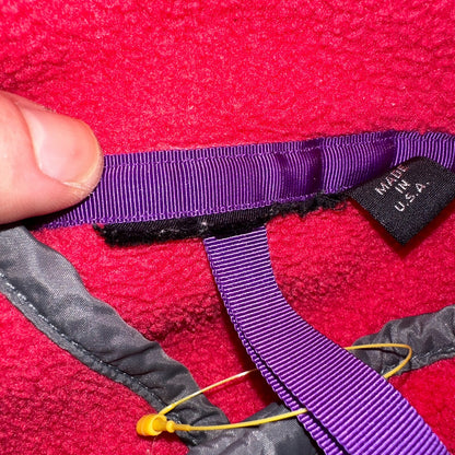 PATAGONIA Rare Vintage Snap-T Pullover Fleece Jacket 90s USA Made Pink Gray SZ M