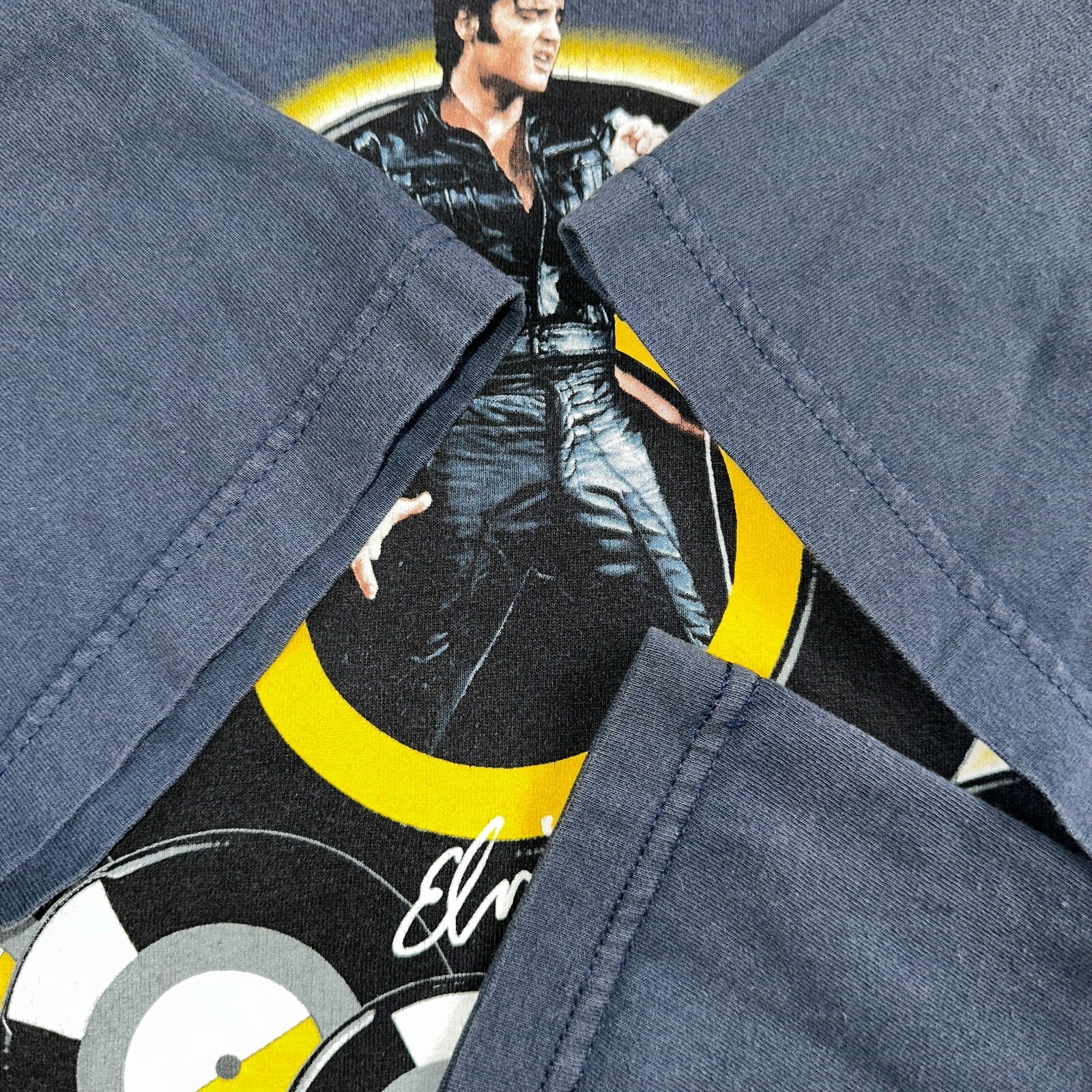 Elvis Presley Rock n Roll VTG T Shirt Happy Birthday Vegas Y2K 2000s XL Music