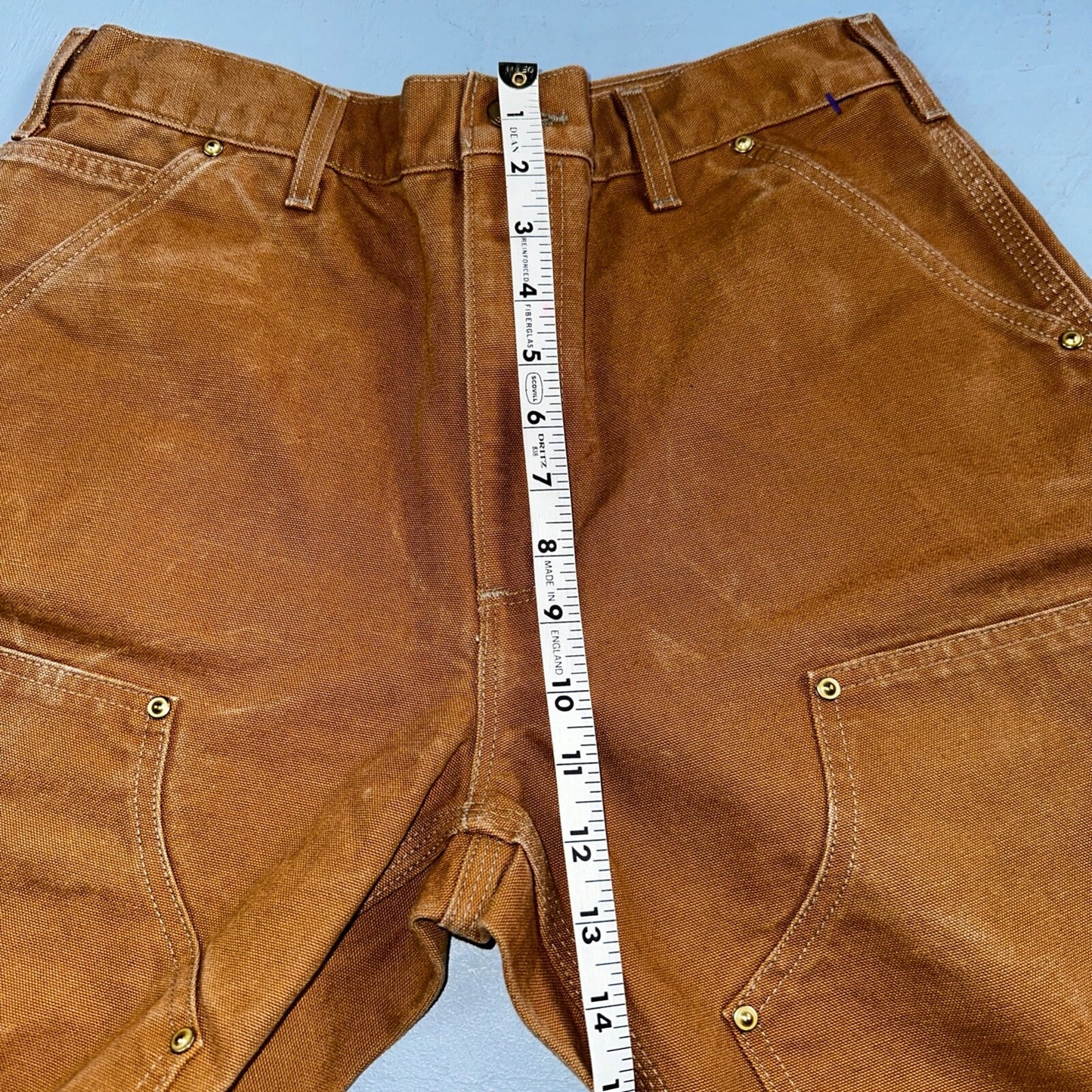 Carhartt Shorts VTG Double Knee Carpenter Pants USA B01 Brown Act 33 30x18