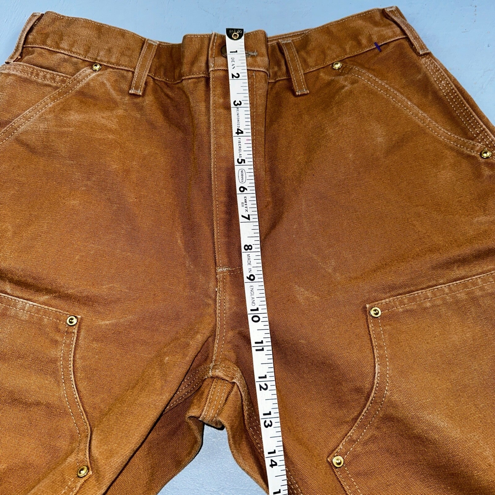 Carhartt Shorts VTG Double Knee Carpenter Pants USA B01 Brown Act 33 30x18