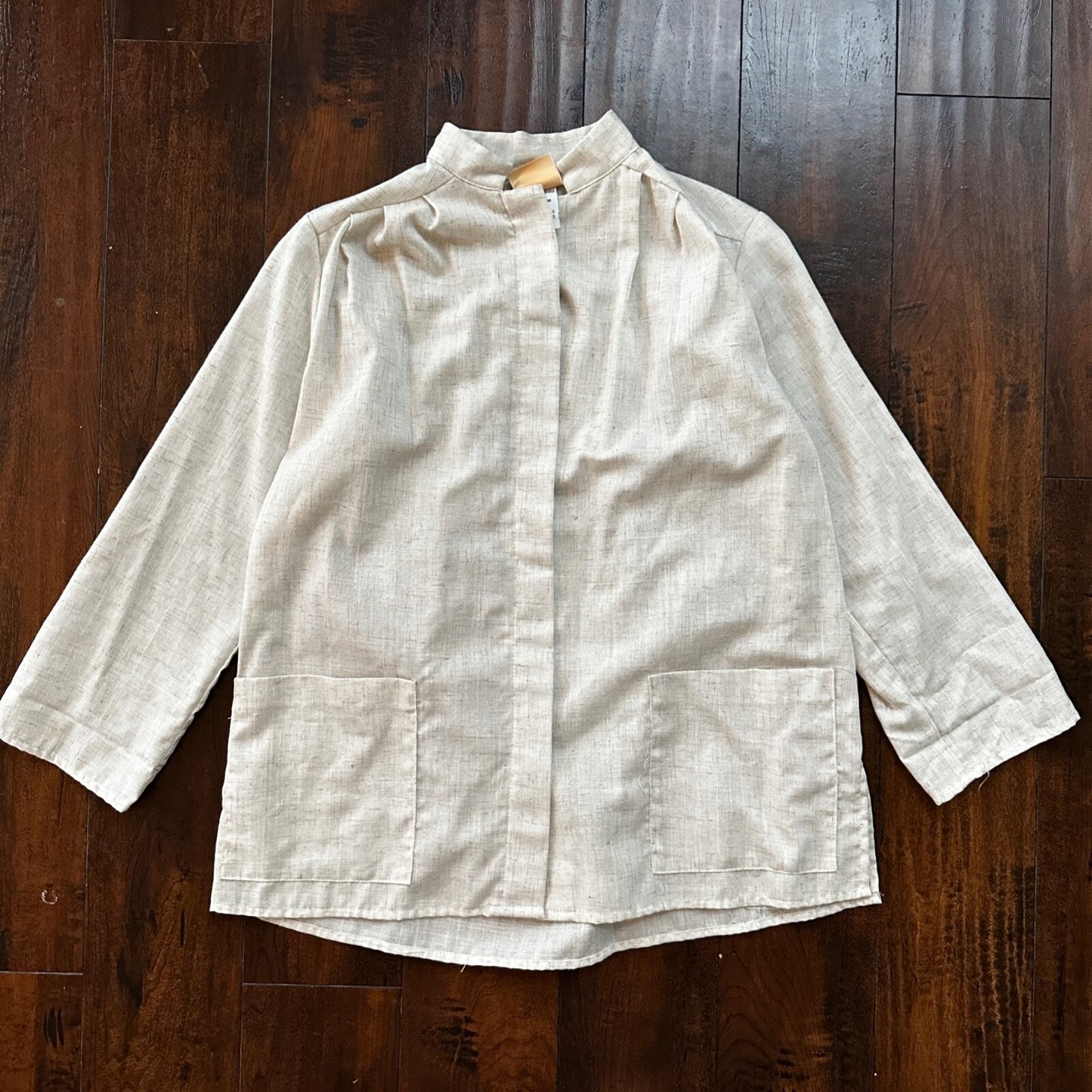 Vintage USA Rockabilly Womens Button Shirt 80s 70s Top Missing Button M