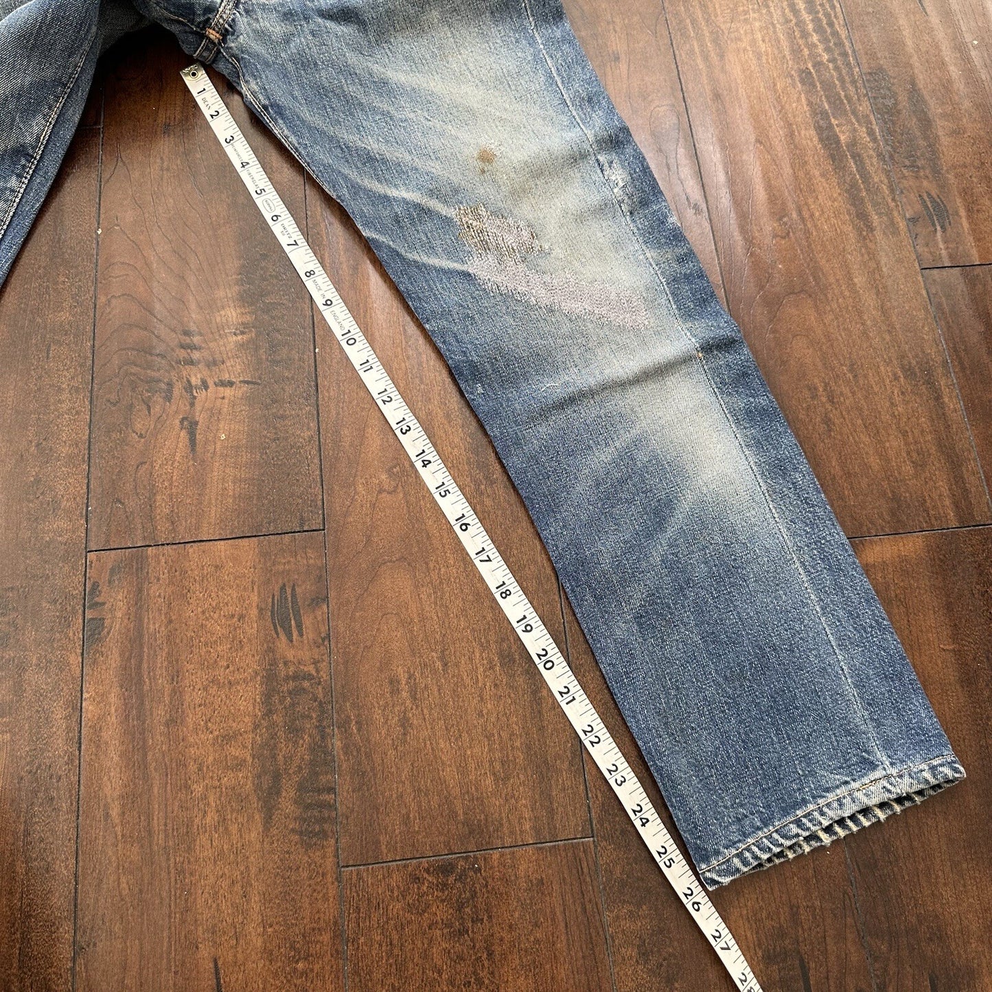 Levis 501 XX Big E True Vintage 60s Redline Denim 66 Skinny Jeans 1960s 29x26