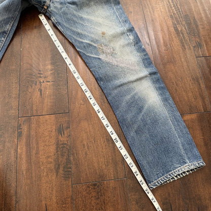 Levis 501 XX Big E True Vintage 60s Redline Denim 66 Skinny Jeans 1960s 29x26