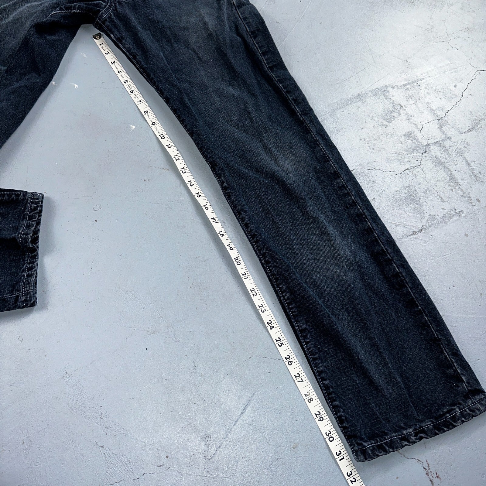 Levis 501 Vintage 90s Mexico Straight Leg Jeans 29x32 Y2K Dark Wash Act 28x31