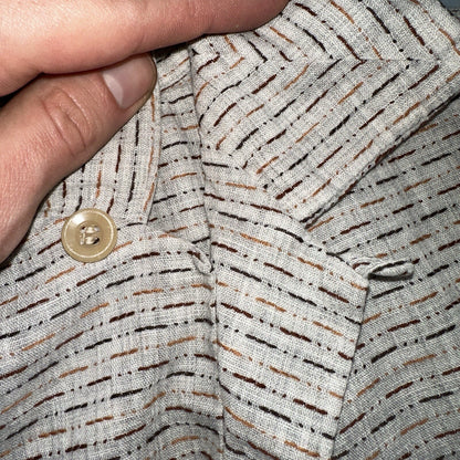 VTG 50s 60s Towncraft Penneys Loop Collar Button Up Shirt Rockabilly Boys 14 Kid