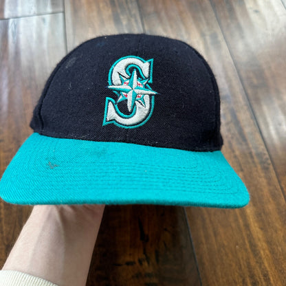 Nike Seattle Mariners VTG Hat Cap Snapback Y2K Team Wool