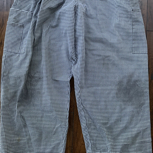 Natural Comfort Uniform Pants  Houndstooth Drawstring Thrashed XL VTG Y2K