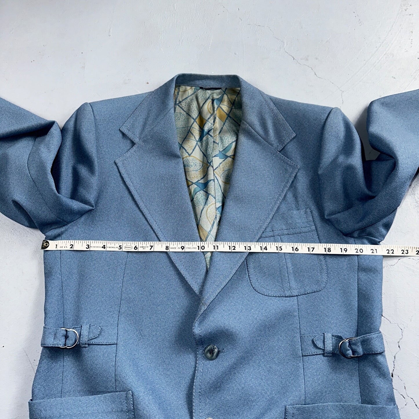 VTG 1960s Mens 2 PC Suit 42 Jacket Coat Pants 60s Lions Den Rockabilly Side Belt