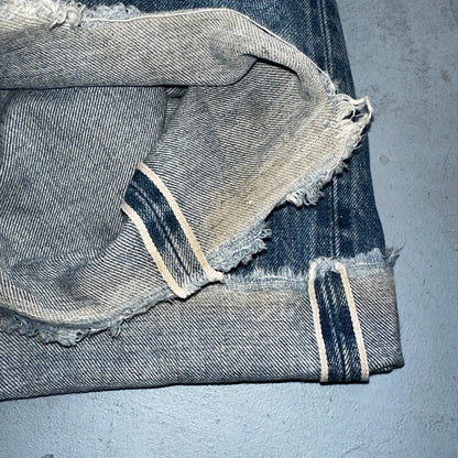 Levis 501 Vintage 80s Redline Selvedge USA XX Jeans Light Wash 48x30 Act 44x26