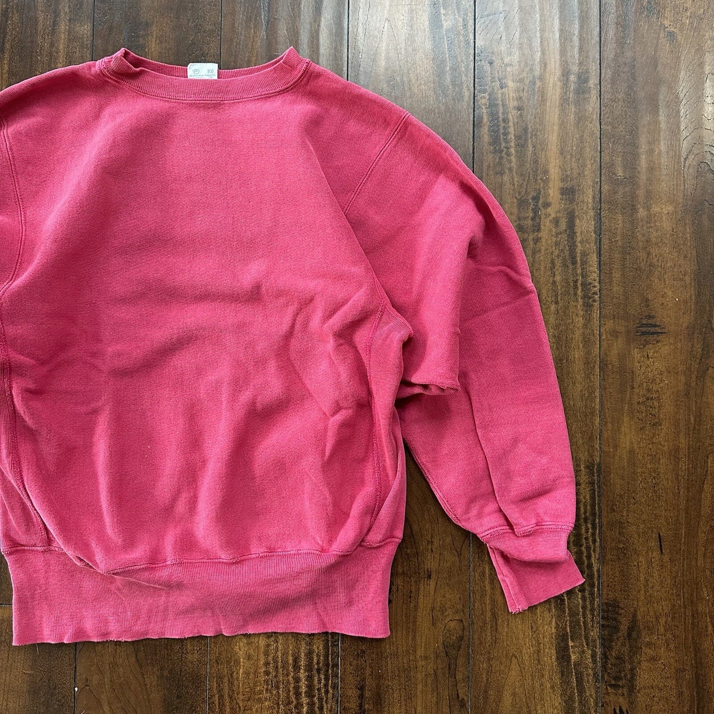 Vintage Champion 90s USA Pink Reverse Weave Sweatshirt Blank 70s Gusset Jumper