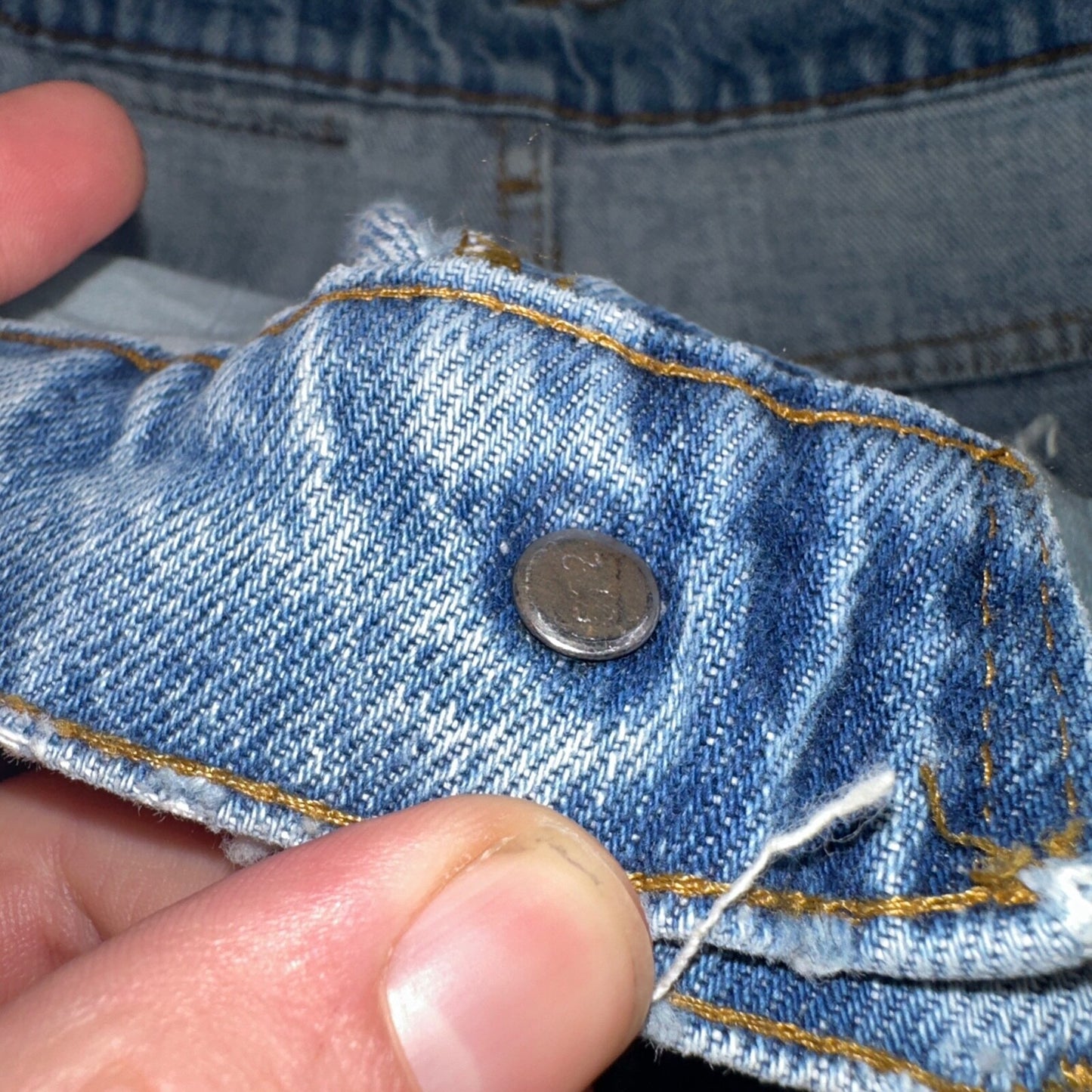 Levis 517 Vintage 80s USA Orange Tab Bootcut Flare Blue Worn Jeans Act 32x30